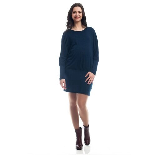 Платье NEWFORM, длинный рукав, мини, размер 46, синий