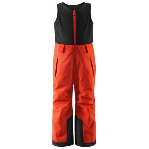 Полукомбинезон Reima, светоотражающие элементы, карманы, размер 110, черный, оранжевый