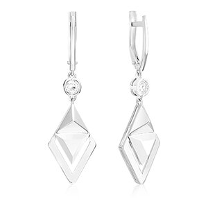 Серьги PLATINA jewelry из золота 585 пробы с топазом white