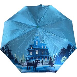 Смарт-зонт полуавтомат, 3 сложения, купол 105 см., чехол в комплекте, для женщин, фиолетовый