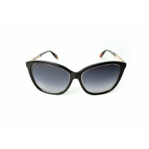 Солнцезащитные очки Baldinini, кошачий глаз, оправа: металл, градиентные, с защитой от УФ, для женщин, черный