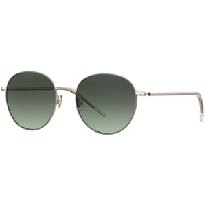 Солнцезащитные очки BOSS, круглые, оправа: металл, градиентные, для женщин, зеленый