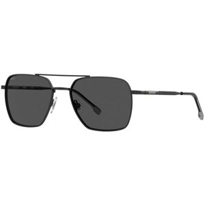 Солнцезащитные очки BOSS, квадратные, оправа: металл, для мужчин, черный