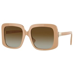Солнцезащитные очки Burberry, квадратные, оправа: пластик, для женщин, бежевый