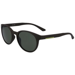 Солнцезащитные очки CALVIN KLEIN, круглые, оправа: пластик, черный