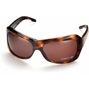 Солнцезащитные очки Cerruti 1881, прямоугольные, оправа: пластик, с защитой от УФ, для женщин, коричневый