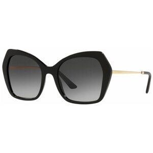 Солнцезащитные очки DOLCE & GABBANA, бабочка, оправа: пластик, градиентные, для женщин, черный