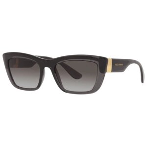 Солнцезащитные очки DOLCE & GABBANA, кошачий глаз, градиентные, для женщин, черный