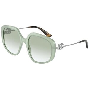 Солнцезащитные очки DOLCE & GABBANA, квадратные, оправа: пластик, градиентные, для женщин, зеленый