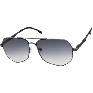 Солнцезащитные очки Enni Marco, авиаторы, оправа: металл, поляризационные, с защитой от УФ, градиентные, для мужчин, серый