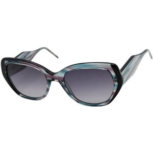 Солнцезащитные очки Enni Marco, бабочка, с защитой от УФ, градиентные, для женщин, разноцветный