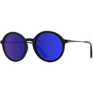 Солнцезащитные очки Forever, круглые, оправа: пластик, для женщин, черный