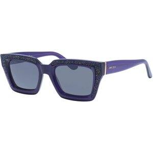 Солнцезащитные очки Jimmy Choo, квадратные, для женщин, фиолетовый