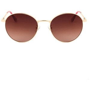 Солнцезащитные очки Keluona, круглые, оправа: металл, градиентные, для женщин, розовый
