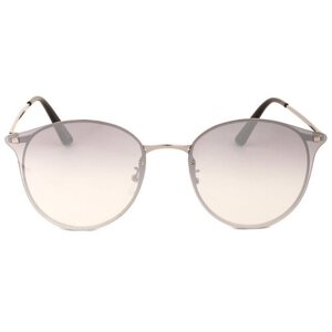 Солнцезащитные очки Keluona, круглые, оправа: металл, градиентные, для женщин, серебряный
