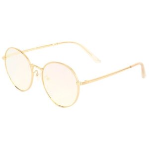 Солнцезащитные очки Keluona, панто, оправа: металл, для женщин, золотой