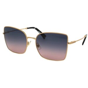 Солнцезащитные очки Miu Miu, бабочка, оправа: металл, градиентные, для женщин, золотой