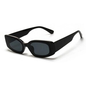 Солнцезащитные очки , овальные, оправа: пластик, для женщин, черный