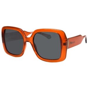Солнцезащитные очки Polaroid, бабочка, оправа: пластик, для женщин, оранжевый
