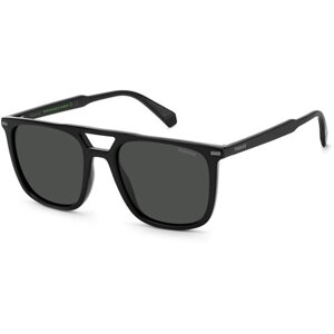 Солнцезащитные очки Polaroid, клабмастеры, поляризационные, с защитой от УФ, черный