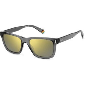 Солнцезащитные очки Polaroid, прямоугольные, поляризационные, с защитой от УФ, прозрачный