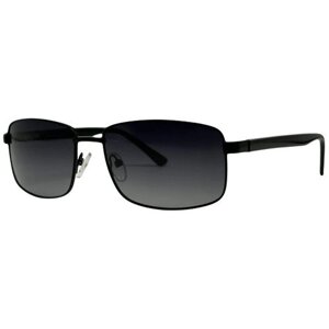 Солнцезащитные очки PROUD, квадратные, оправа: металл, с защитой от УФ, поляризационные, градиентные, черный