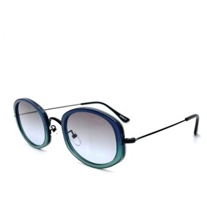 Солнцезащитные очки Smakhtin'S eyewear & accessories, овальные, оправа: металл, с защитой от УФ, для женщин, синий