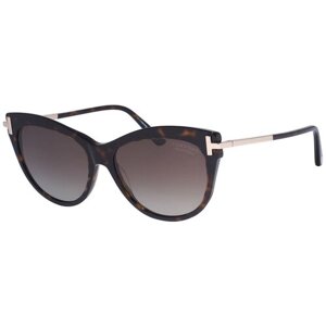 Солнцезащитные очки Tom Ford, бабочка, поляризационные, для женщин, коричневый