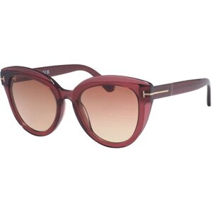 Солнцезащитные очки Tom Ford, кошачий глаз, градиентные, для женщин, красный