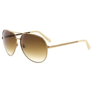 Солнцезащитные очки Tropical, авиаторы, оправа: металл, для женщин, желтый