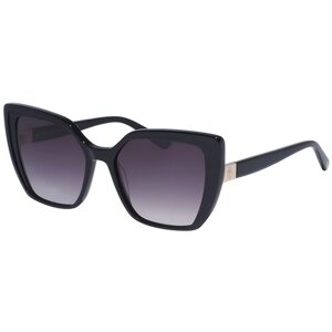 Солнцезащитные очки Valentin Yudashkin, кошачий глаз, градиентные, для женщин, черный