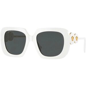 Солнцезащитные очки Versace, бабочка, оправа: пластик, для женщин, белый