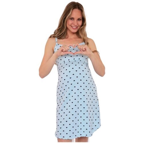 Сорочка для беременных и кормящих Mama Jane голубая размер 48