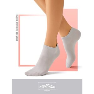 Женские носки Omsa укороченные, 6 пар, размер 25, серый
