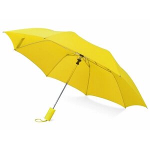 Зонт NO NAME, полуавтомат, 2 сложения, для женщин, желтый