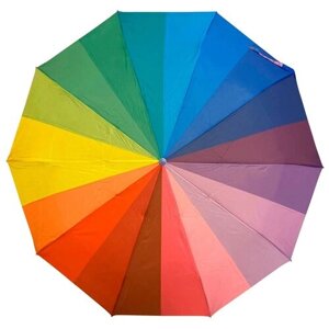 Зонт полуавтоматический Angel, Зонт радуга (RD-8600), мужской, женский, зонтик, защитой от ветра, светоотражающей, зонтик гриб