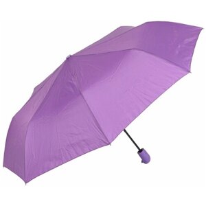 Зонт Rain Lucky, полуавтомат, 3 сложения, купол 98 см., 8 спиц, для женщин, фиолетовый