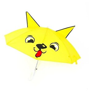Зонт-трость Funny toys, полуавтомат, купол 90 см., прозрачный, желтый
