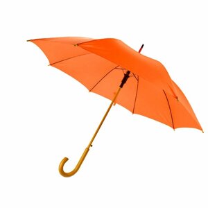 Зонт-трость полуавтомат, оранжевый