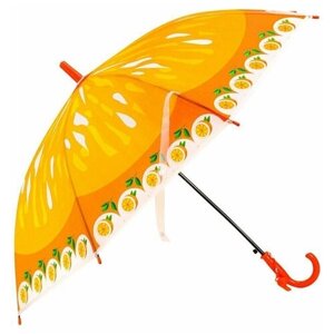 Зонт-трость полуавтомат, желтый