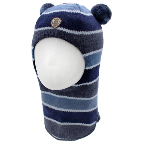 Балаклава шлем Бушон зимняя, размер 50-52, голубой, синий