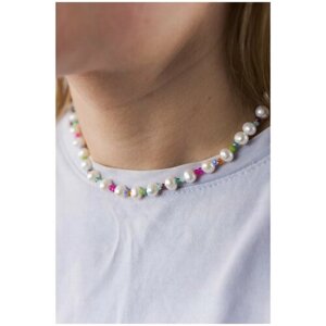 Чокер ожерелье Carolon для женщин / Стильный чокер на шею / Ожерелье из жемчуга