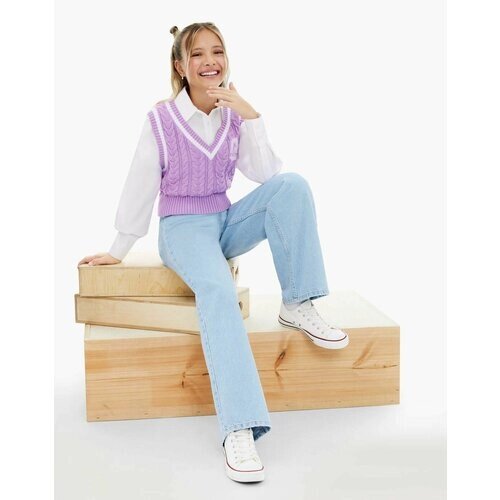 Джинсы Gloria Jeans, размер 7-8л/128 (32), голубой