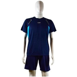 Форма Cliff футбольная, шорты и футболка, размер XL, голубой, синий