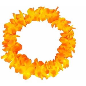 Гавайское ожерелье "Пышное", цвет оранжевый