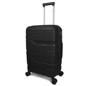 Impreza Classic - Средний чемодан черного цвета с расширением