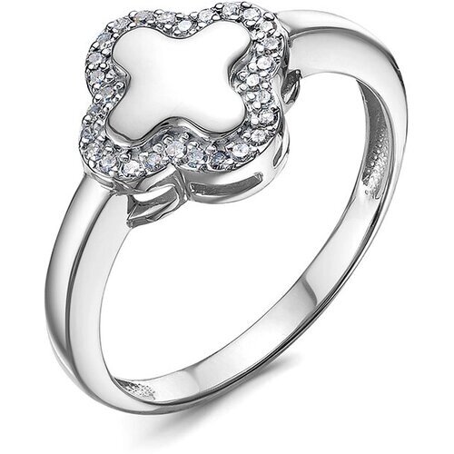 Кольцо Diamant online, белое золото, 585 проба, бриллиант, размер 16.5