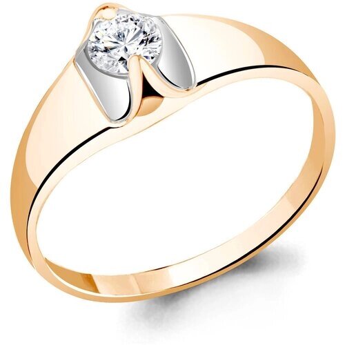Кольцо Diamant online, золото, 585 проба, бриллиант, размер 18