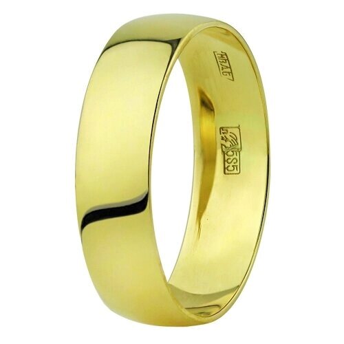 Кольцо обручальное Юверос желтое золото, 585 проба, размер 22