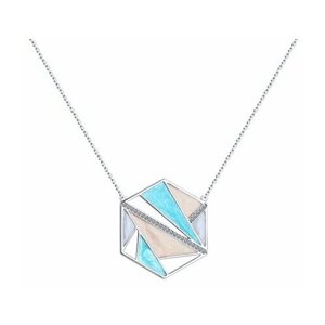 Колье Diamant online, серебро, 925 проба, фианит, эмаль, длина 50 см.